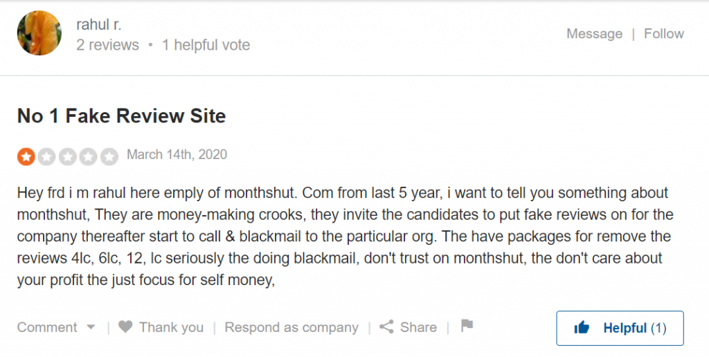 Beware of Fake Review 