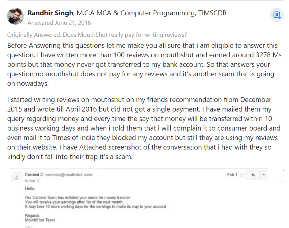 Beware of Fake Review Sites