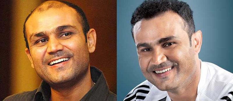 virender sehwag hair transplant before and after